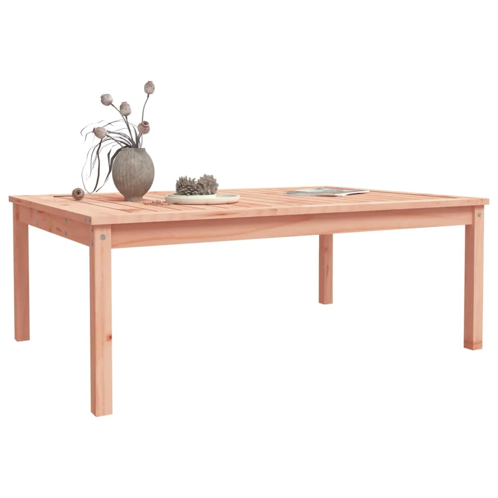 Gartentisch aus massivem Holz, 121 x 82,5 x 45 cm, naturfarben