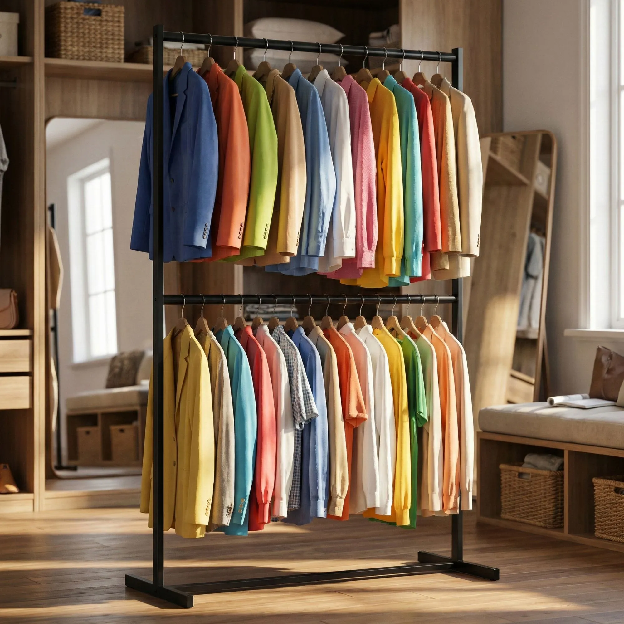 Kleiderständer Helga 120x50x185 cm schwarz