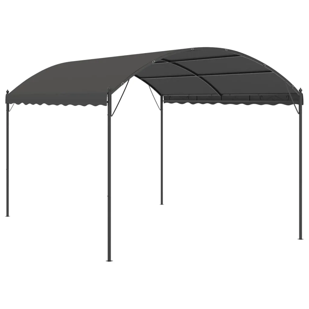 Pavillon Anthrazit 3 × 4 × 2,6 m mit UV-Schutz und Regenabwehr