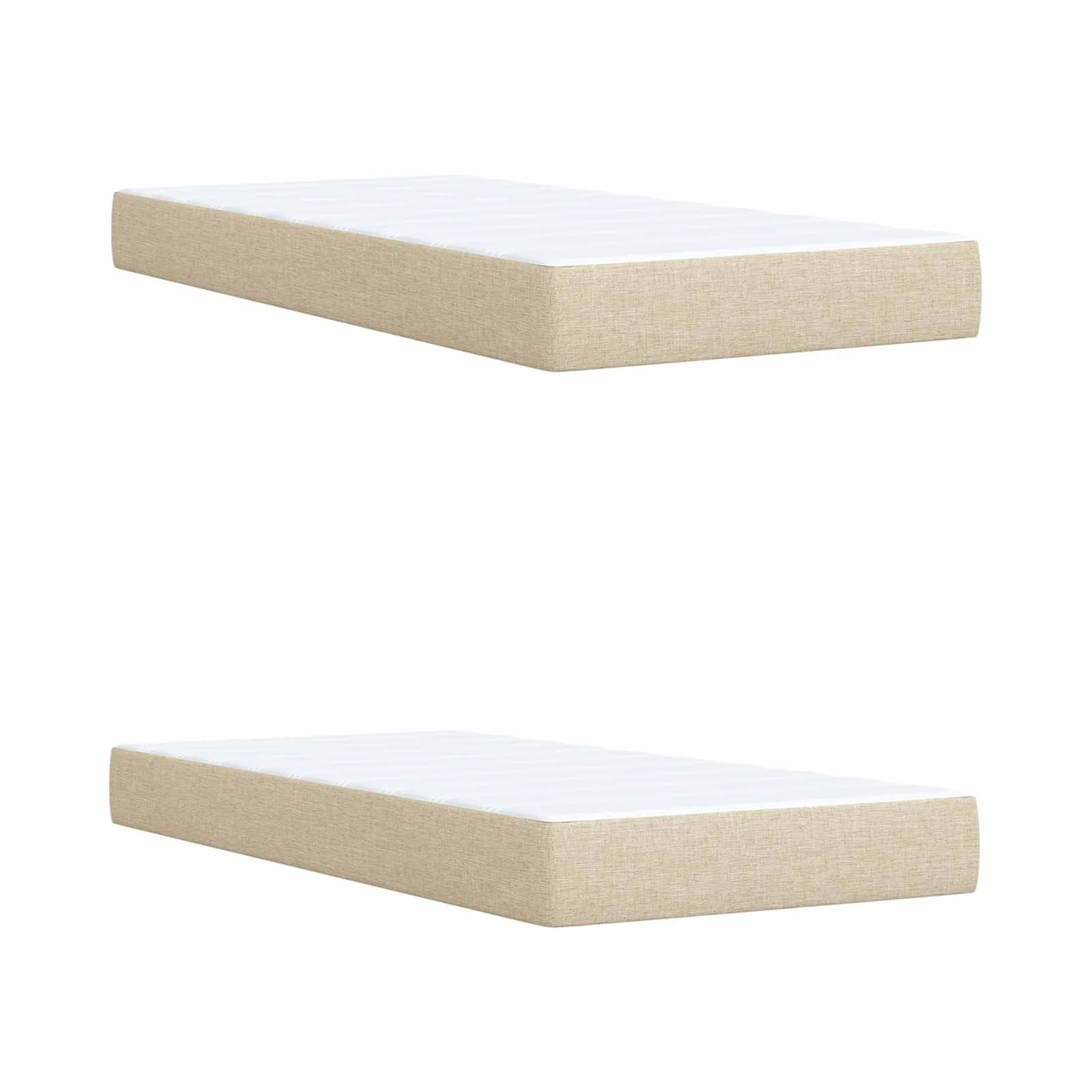 Ottomanbett mit Matratze 200x200 cm Creme