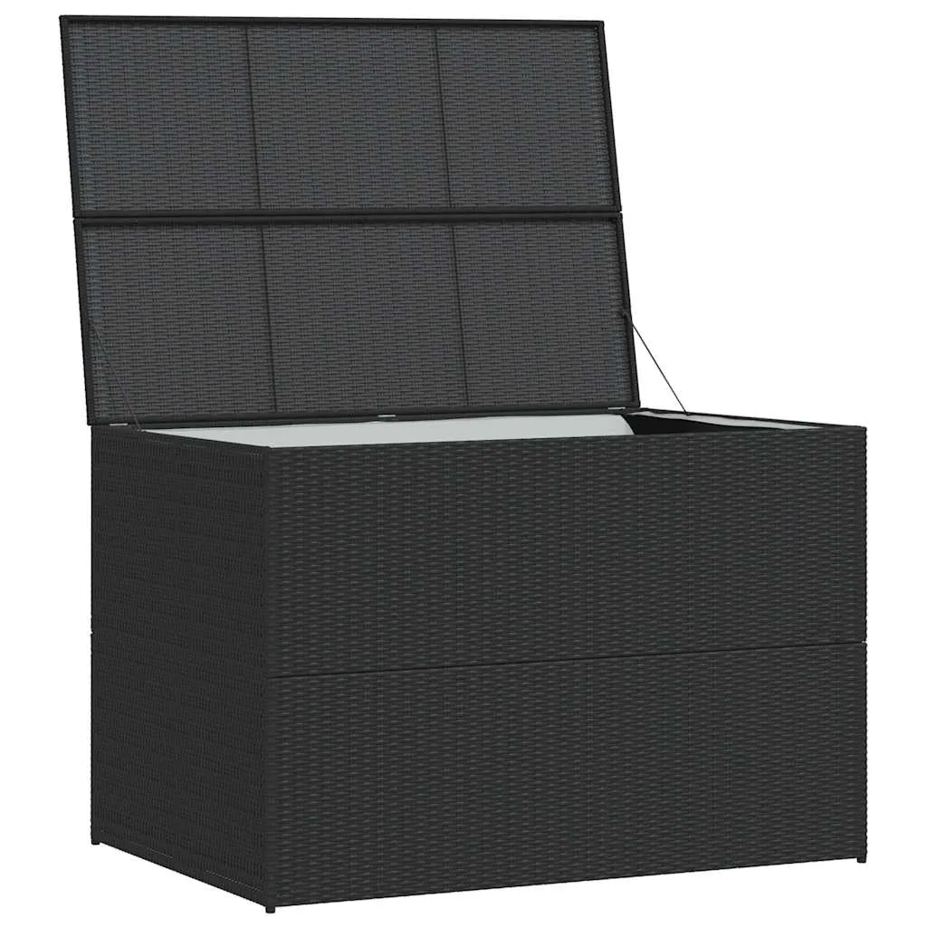 Gartenbox Schwarz 150 x 100 x 100 cm aus PE-Rattan