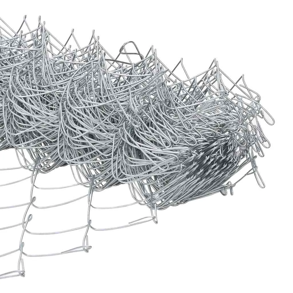 Zaunpfosten-Set aus Stahl Silber 1000 x 3,2 x 160 cm