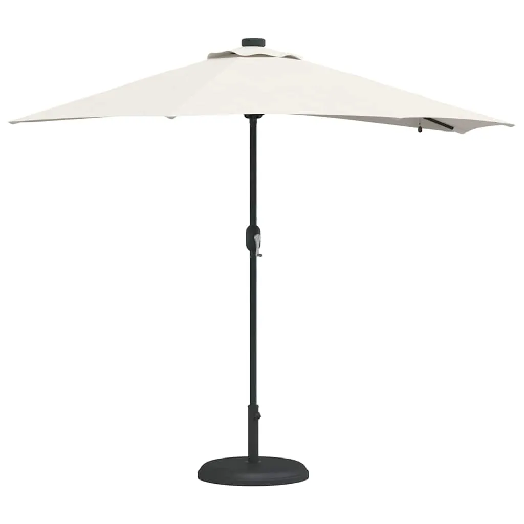 Garten-Sonnenschirm Sand 294 x 150 x 223 cm Polyester und Stahl