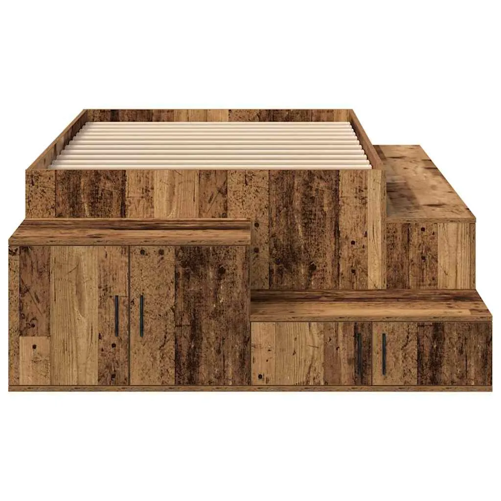 Bett mit Stauraum 234 x 103 x 53,5 cm Altholz