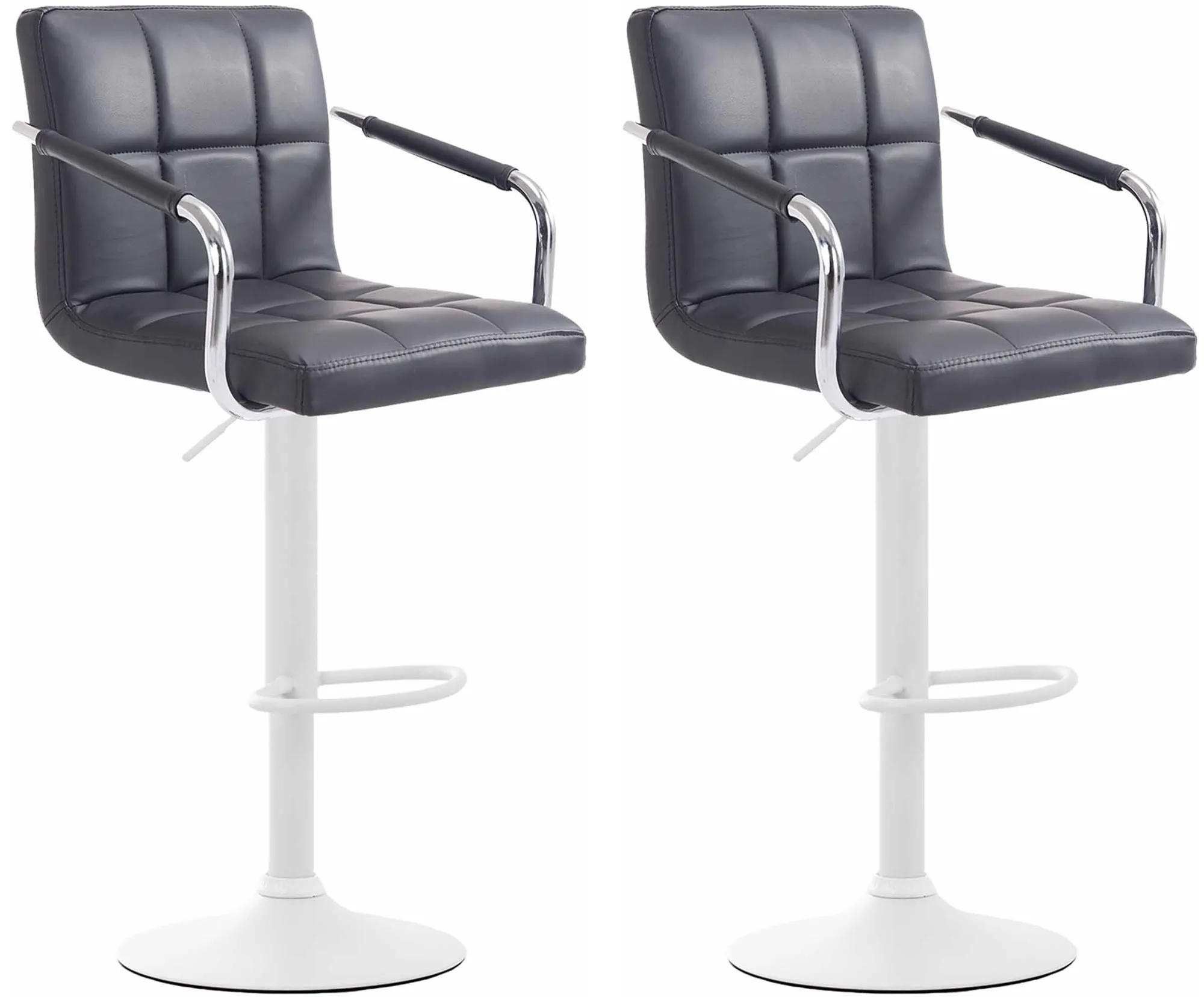 Barhocker Lucy V2 2er Set 91-112 cm Schwarz