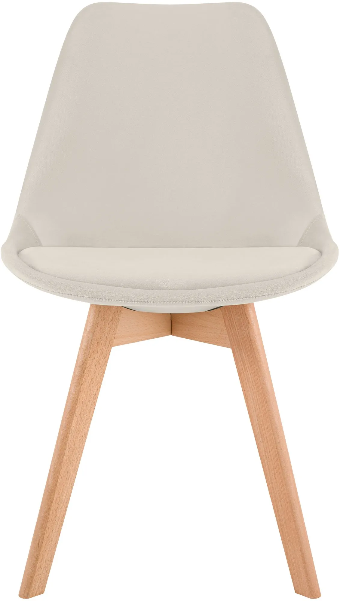 Esszimmerstuhl Linares 83x49x50 cm Beige Kunstleder
