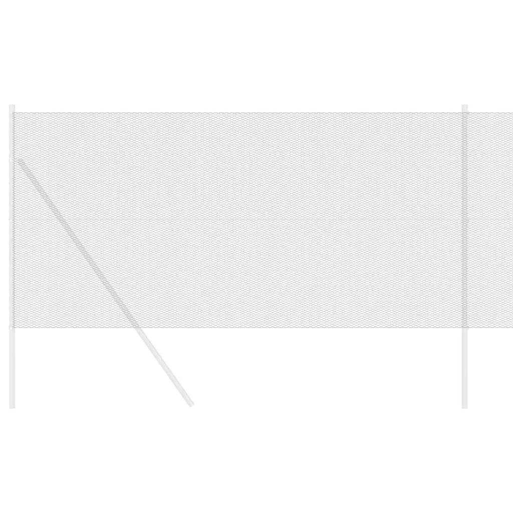 Hexagonzaun PVC Grau 10 x 1,4 m für Garten und Terrasse