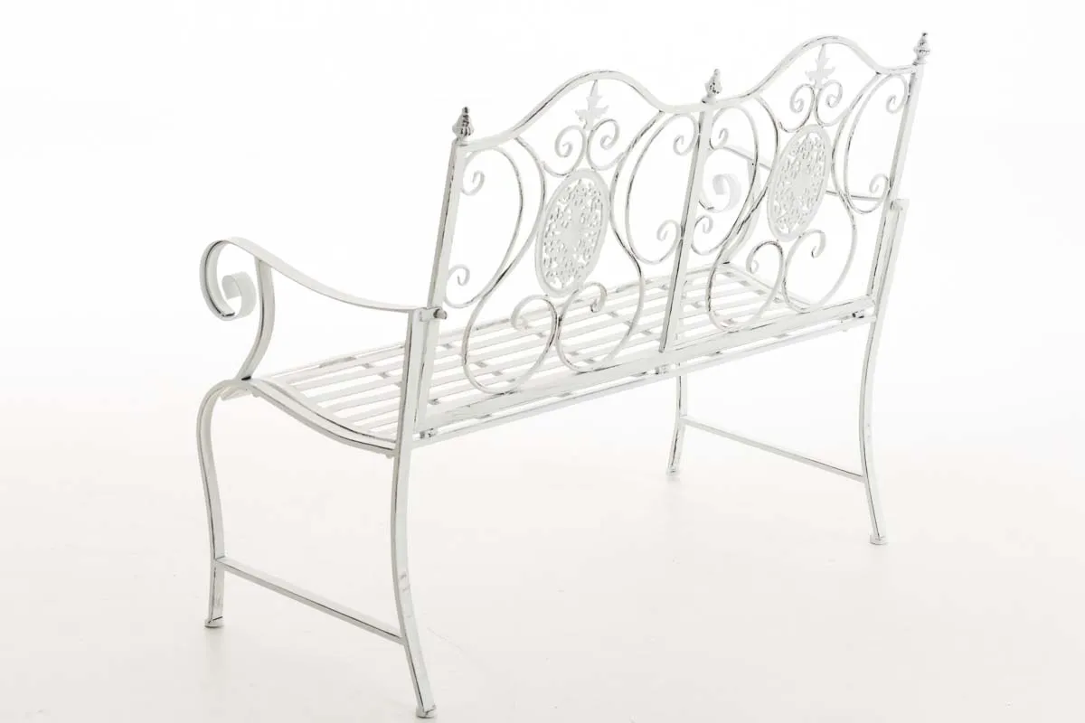 Gartenbank Punjab 116x53x94 cm antik weiß