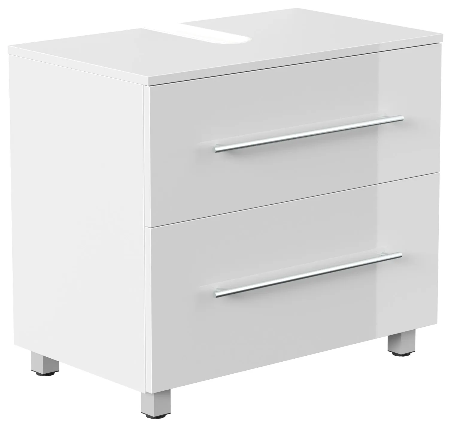 Mondial Universal Unterbau auf Standfüßen 70 cm SoftClose weiss hochglanz