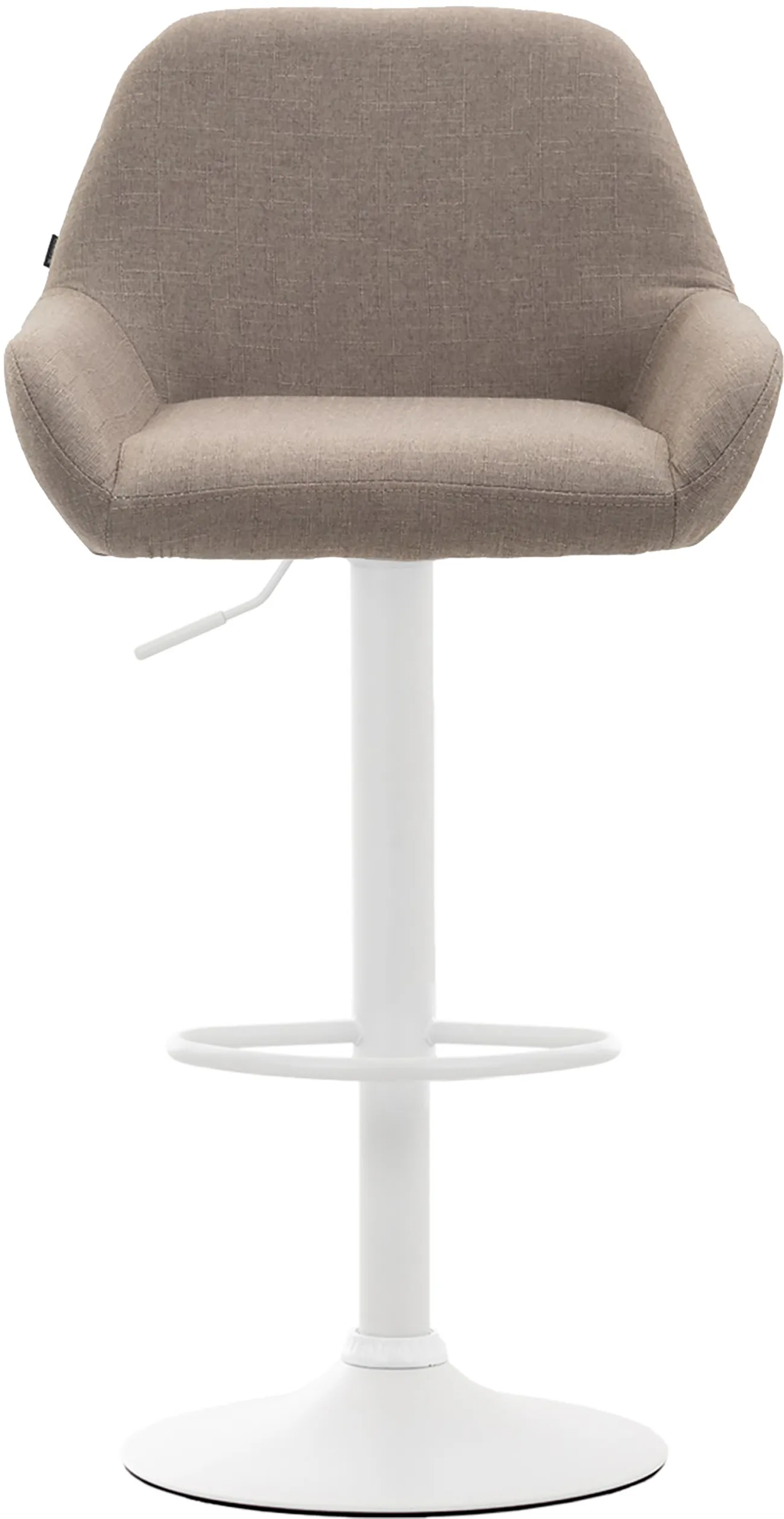 Barhocker Braga Stoff 89-109x51x52 cm taupe