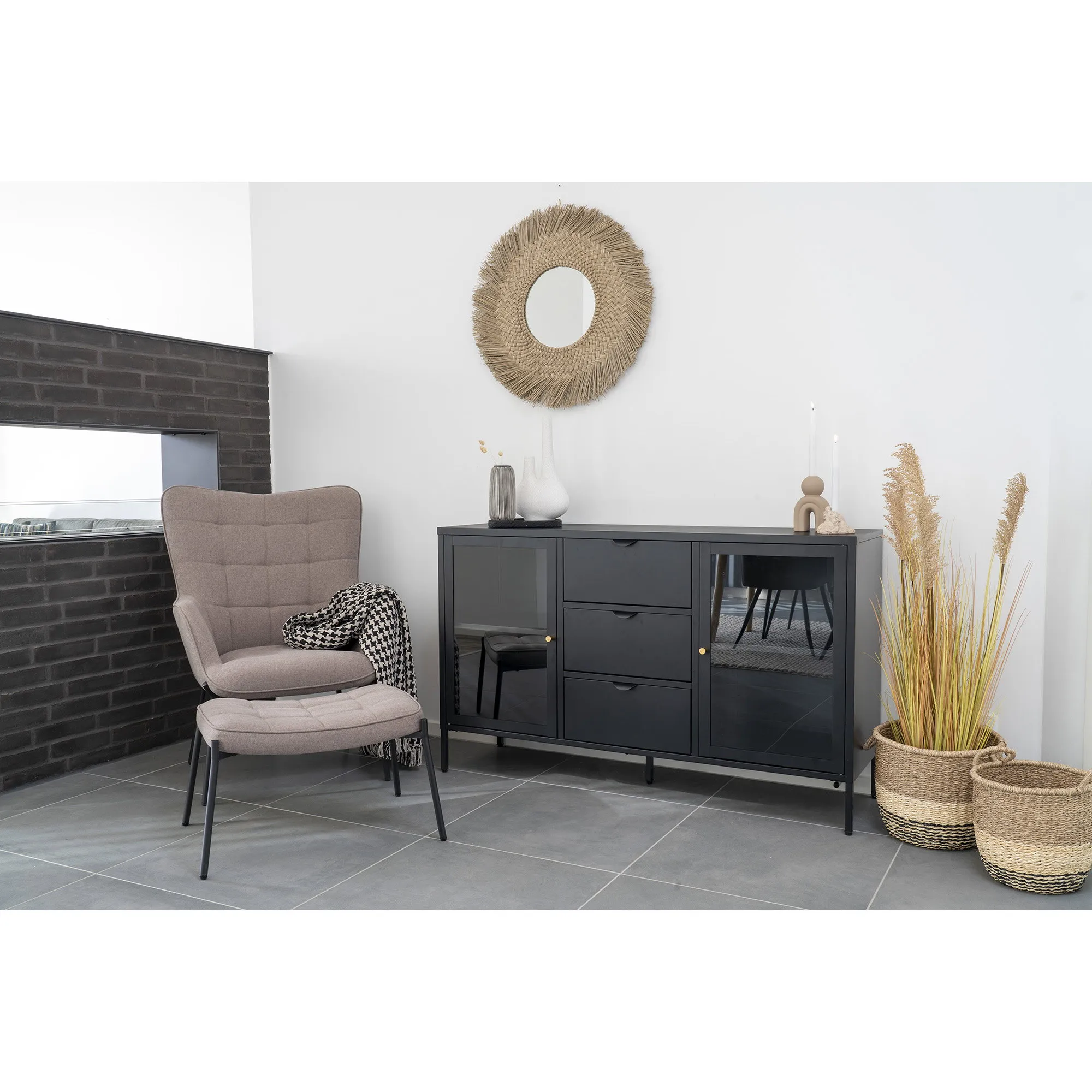 tinkaro Körbe Lima Seegras Natur / Braun / Schwarz