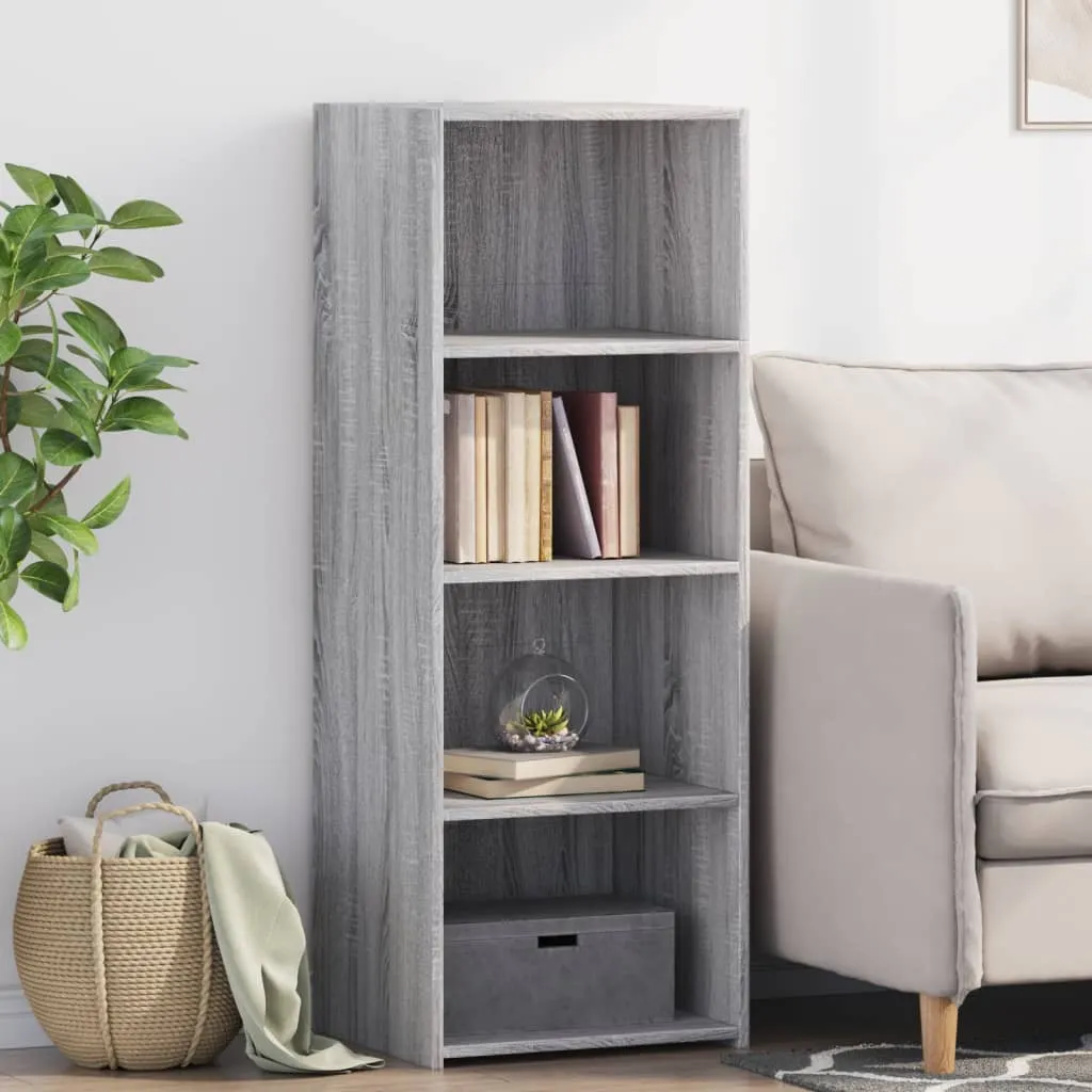 Klassisches Highboard 45 x 41 x 124 cm in Grau Sonoma aus Holzwerkstoff