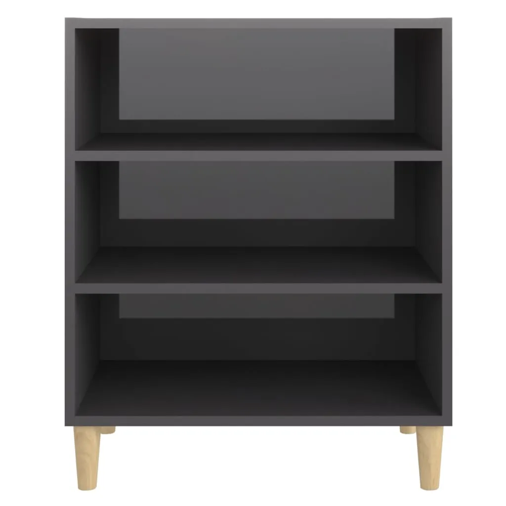 Sideboard Hochglanz-Grau 57x35x70 cm Holzwerkstoff