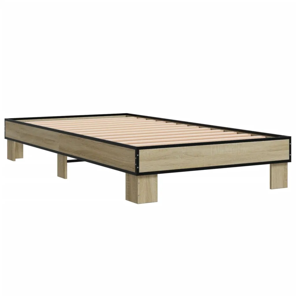Bett Sonoma-Eiche 193 x 78 x 30 cm mit stabilen Holzbeinen