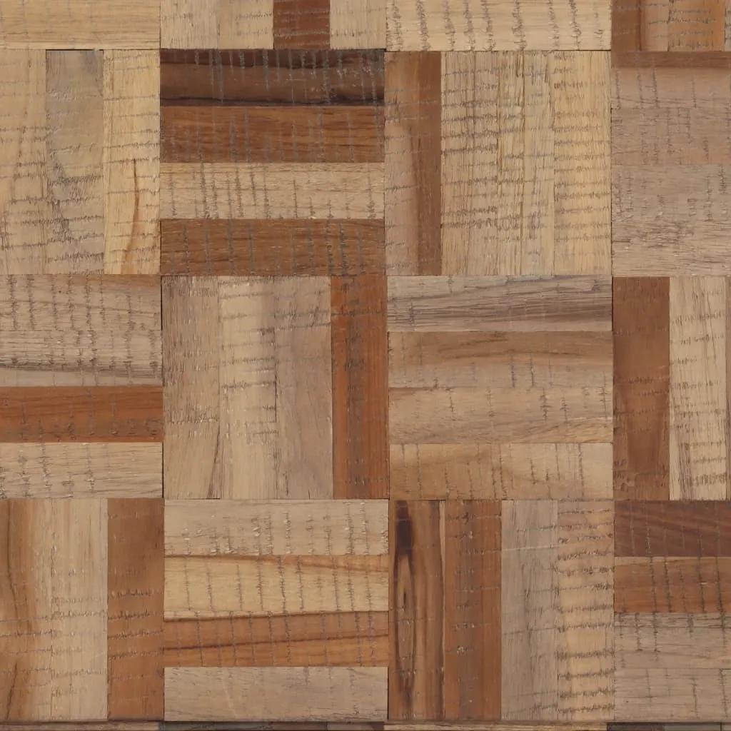 Konsolentisch aus Naturholz mit Eisengestell 110x34x80 cm Schwarz Grau