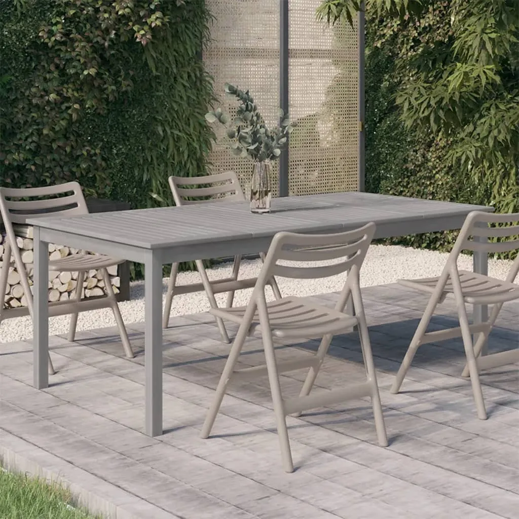 Echtholz Gartentisch 200 x 100 x 75 cm in Grau