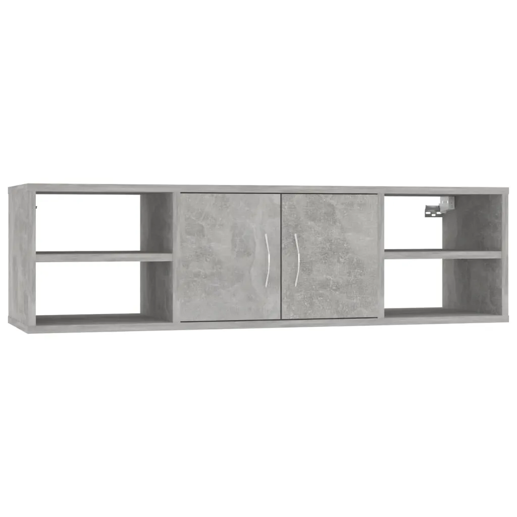 Wandregal Betongrau 102 x 30 x 29 cm aus Holzwerkstoff