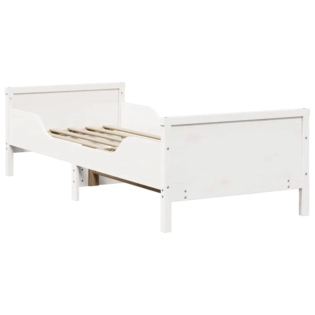 Kinderbett Massivholz 205 x 90,5 x 57 cm Weiß