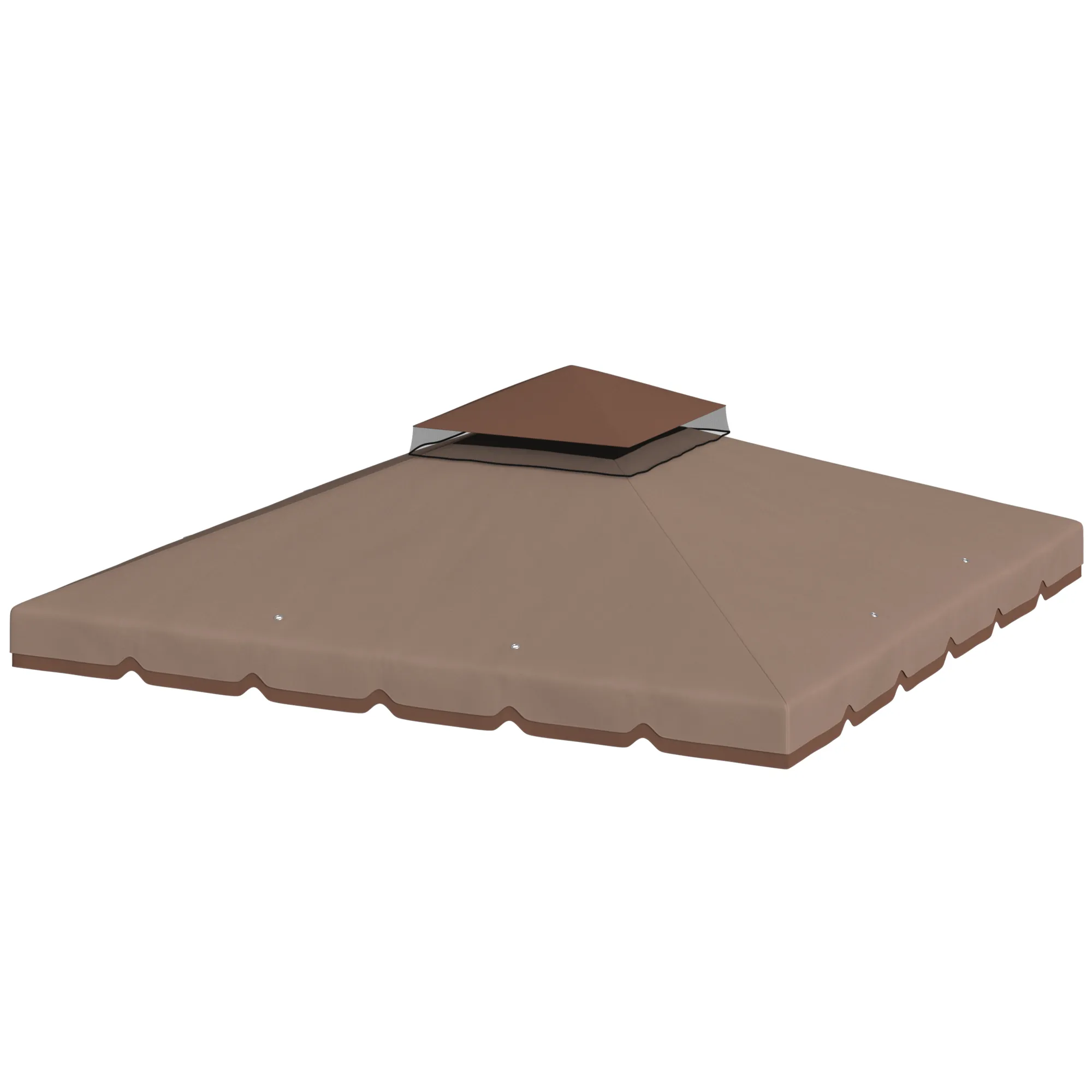 Ersatzdach 3 x 3 m Khaki+Braun für Pavillon