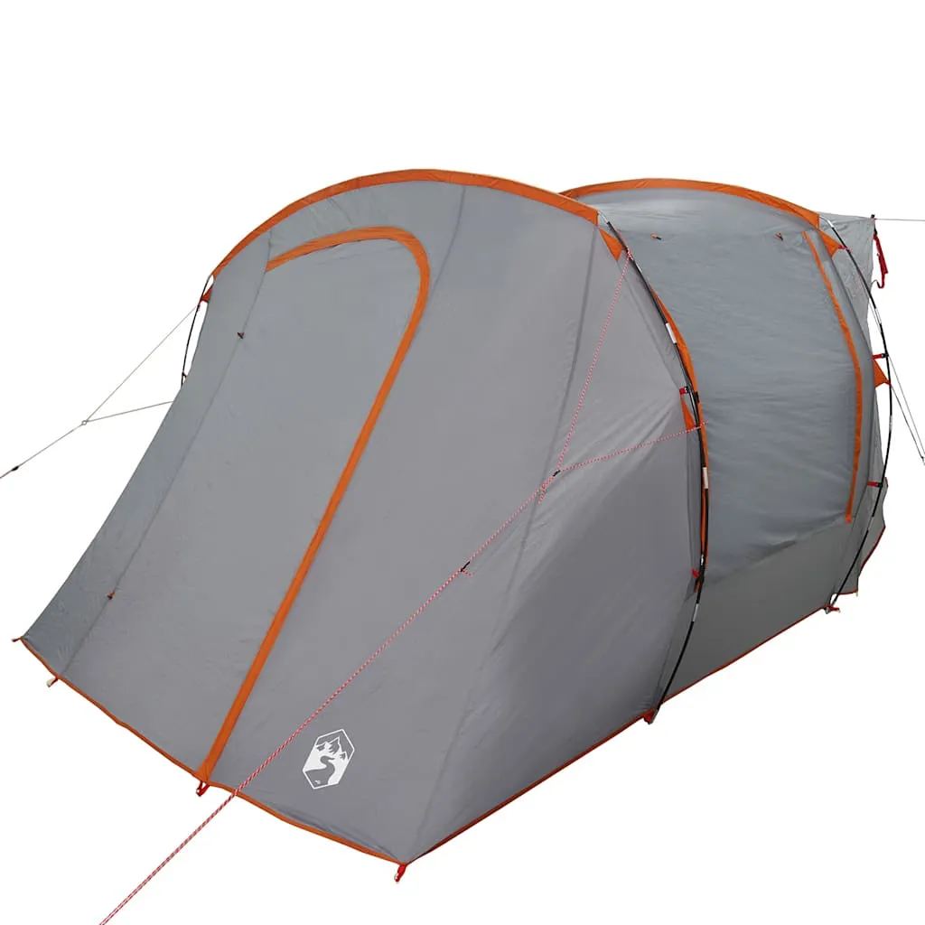 Autozelt 335x352x217 cm Grau und Orange wasserdicht mit Tragetasche