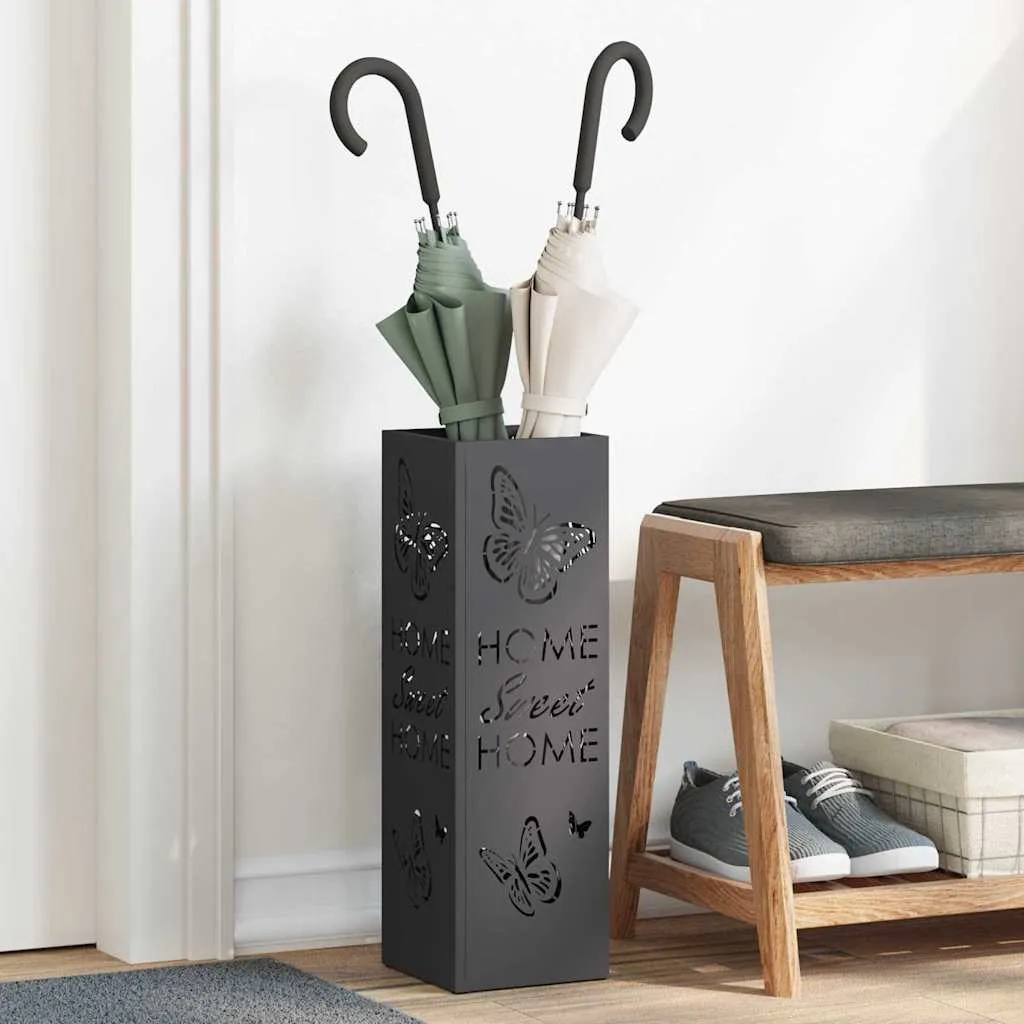 Sonnenschirmhalter Schwarz 15,5 x 15,5 x 49 cm Metall