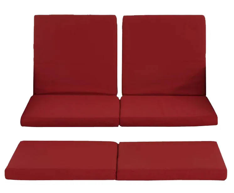 Sofa Ancona Bezüge 62x60 59x60 121x54 Rubinrot