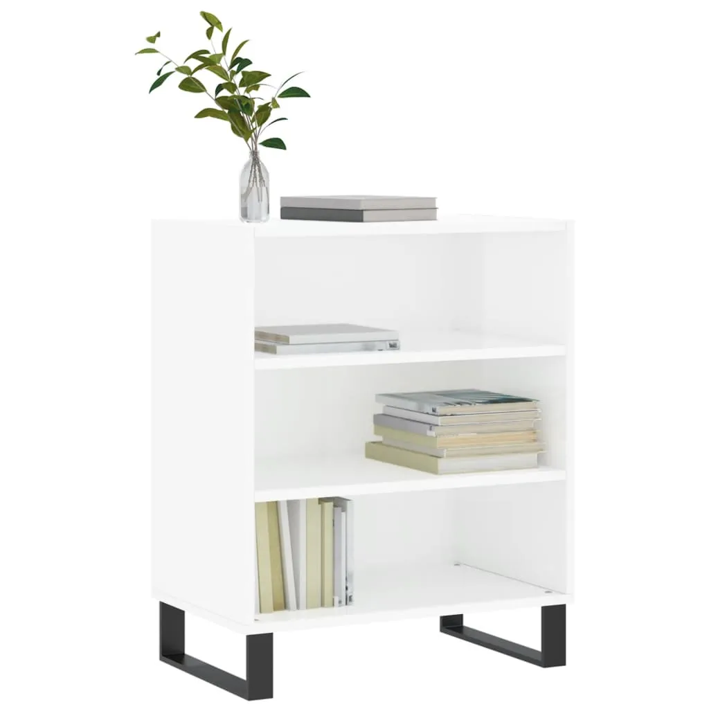 Sideboard Hochglanz-Weiß 57x35x70 cm Holzwerkstoff