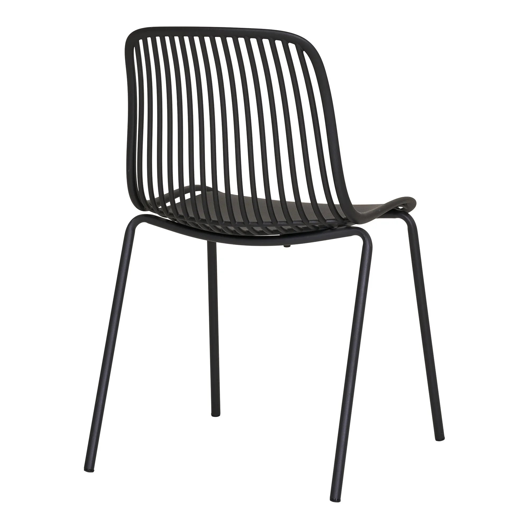 tinkaro Esszimmerstuhl stapelbar 55 x 46,5 x 82 cm Schwarz