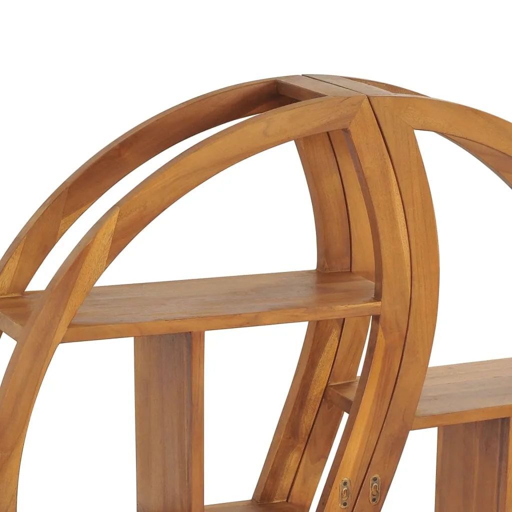 Wandregal Yin und Yang 100x20x100 cm Teak Massivholz