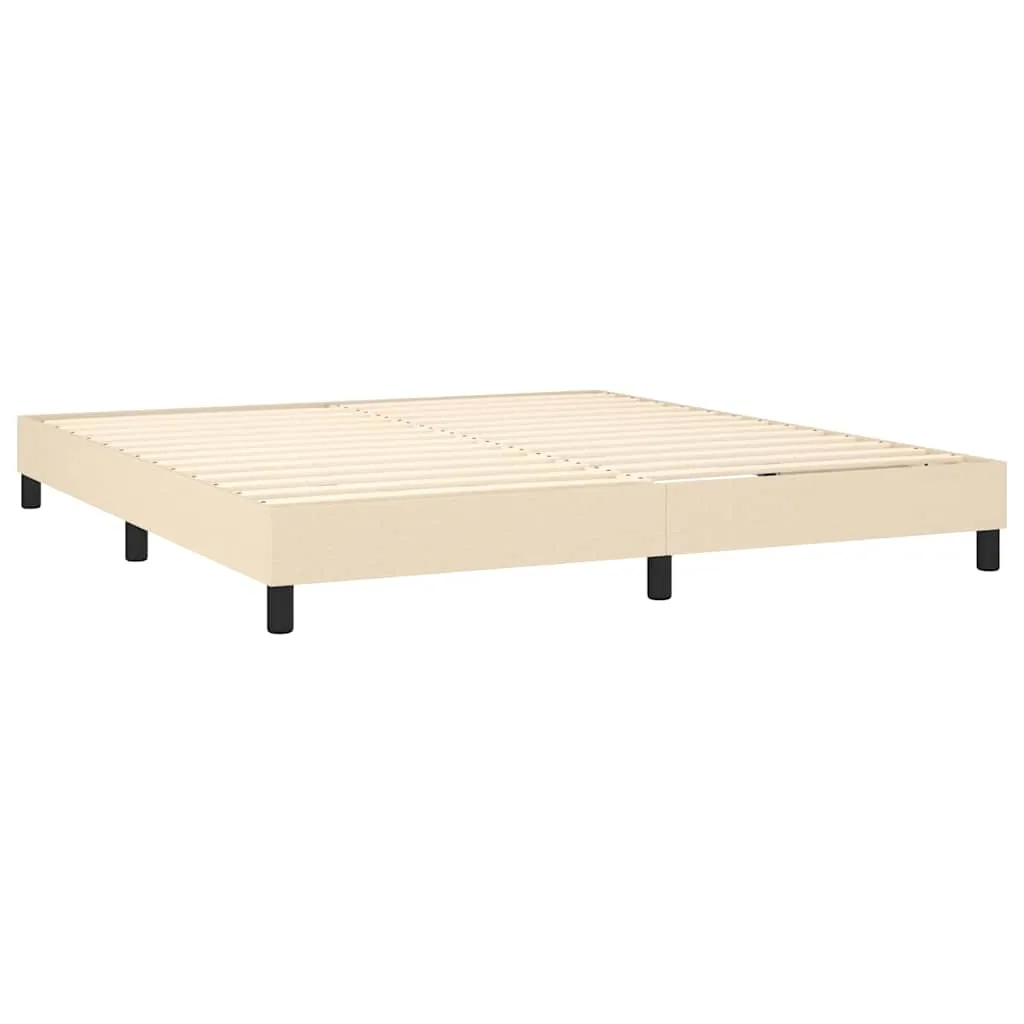 Boxspringbett mit Taschenfederkernmatratze, 160x200 cm, Creme