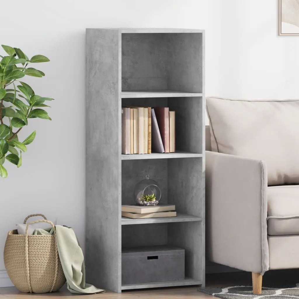 Klassisches Highboard Betongrau 45 x 41 x 124 cm aus Holzwerkstoff