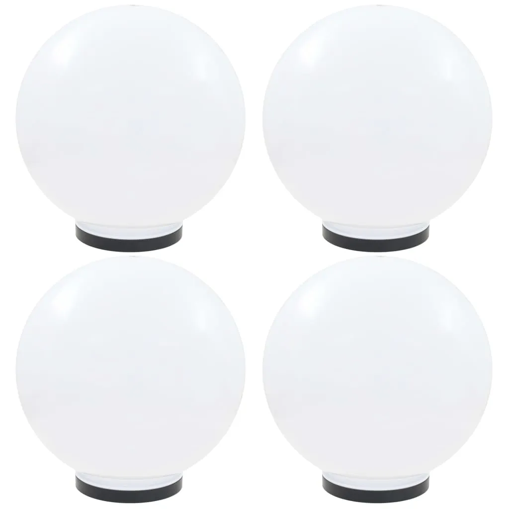 2 LED-Kugellampen 40 cm Weiß für Garten und Terrasse