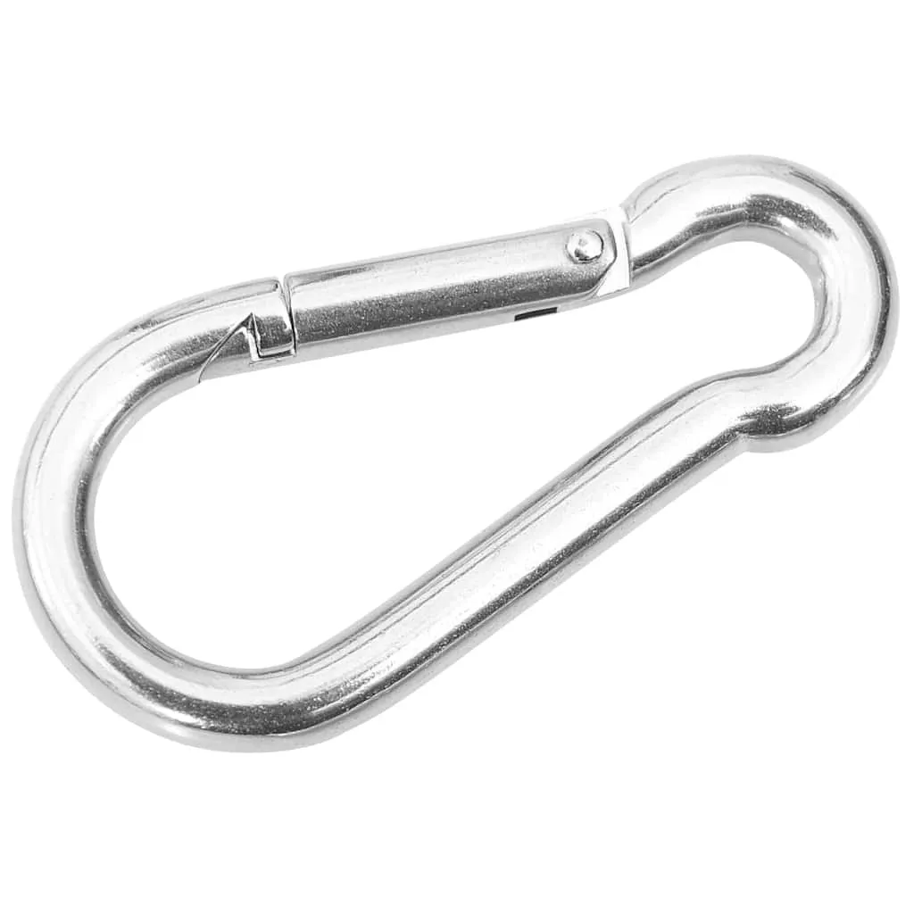 Sonnensegel Montagesatz Edelstahl 80x50 mm Silber Zubehörset