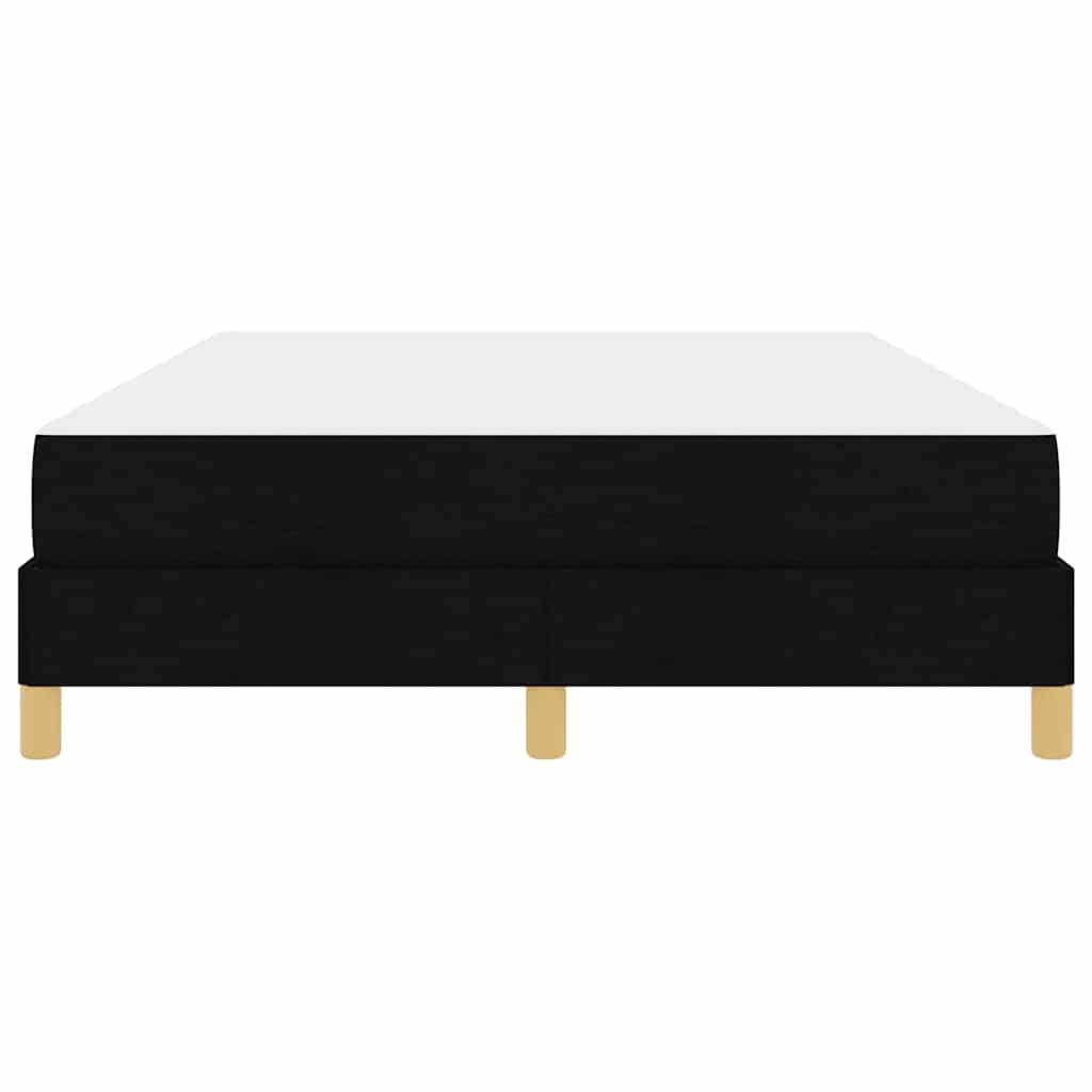 Boxspringbett mit Matratze, Stoff, 140 x 190 cm, Schwarz