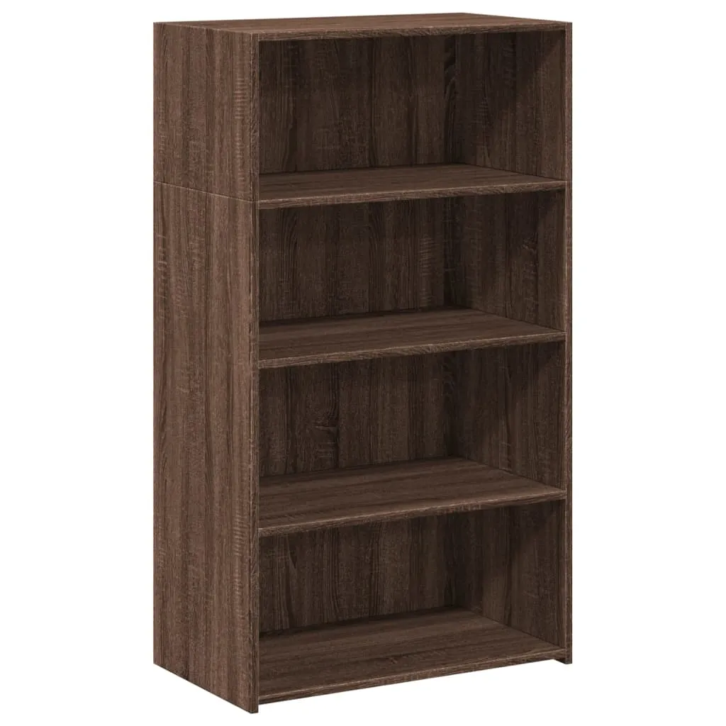 Klassisches Highboard 70 x 41 x 124 cm Braun Massivholz Optik