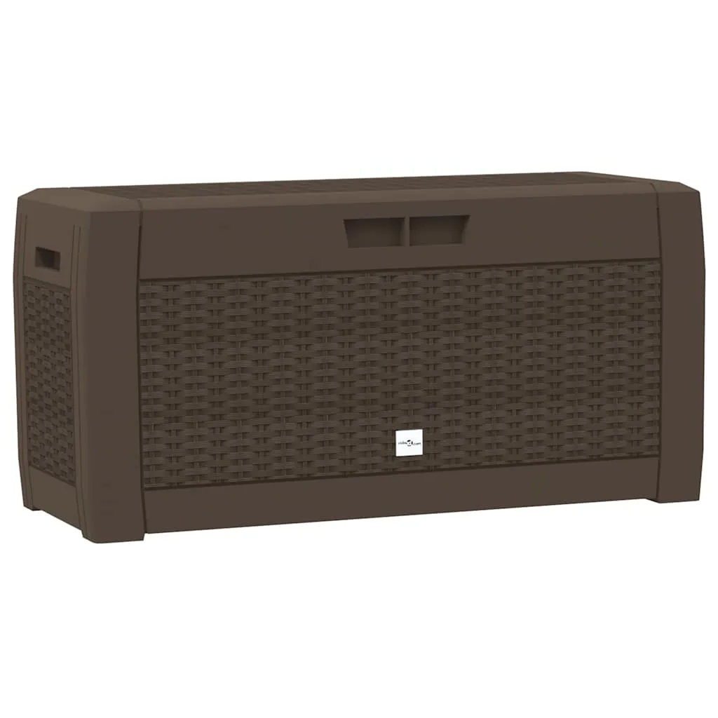 Gartentruhe Braun 119x48x60 cm Polypropylen