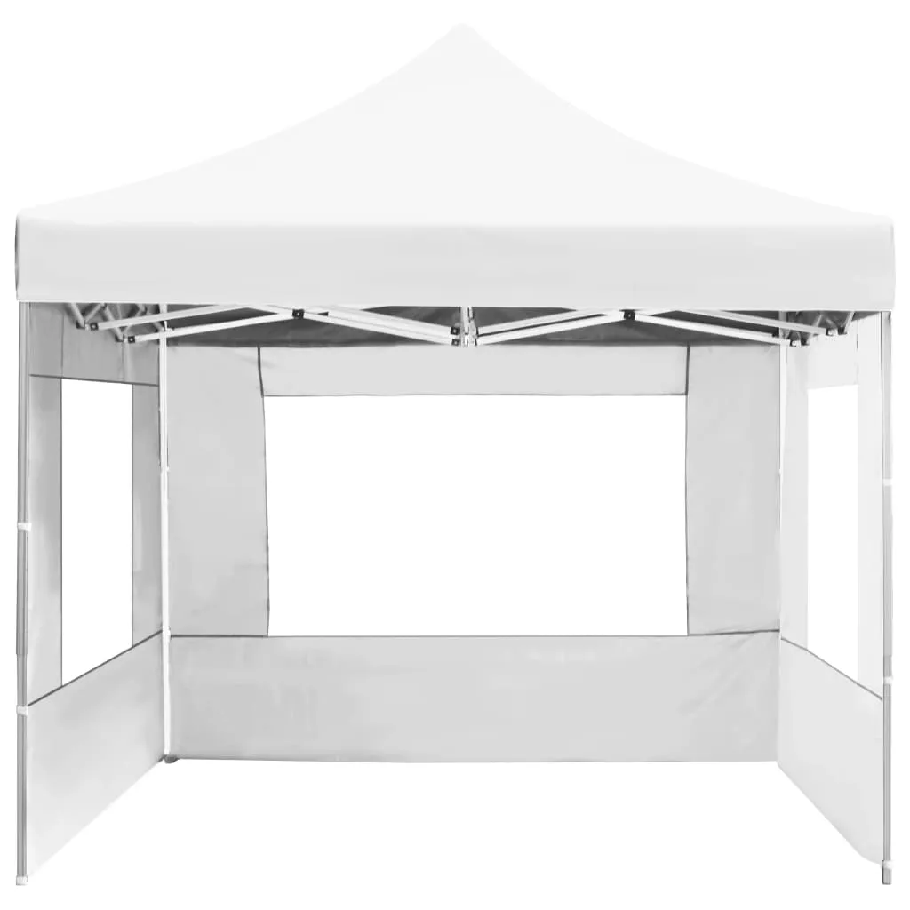 Weißes Partyzelt 4,5 x 3 x 3 m mit Aluminiumrahmen und PVC-Beschichtung