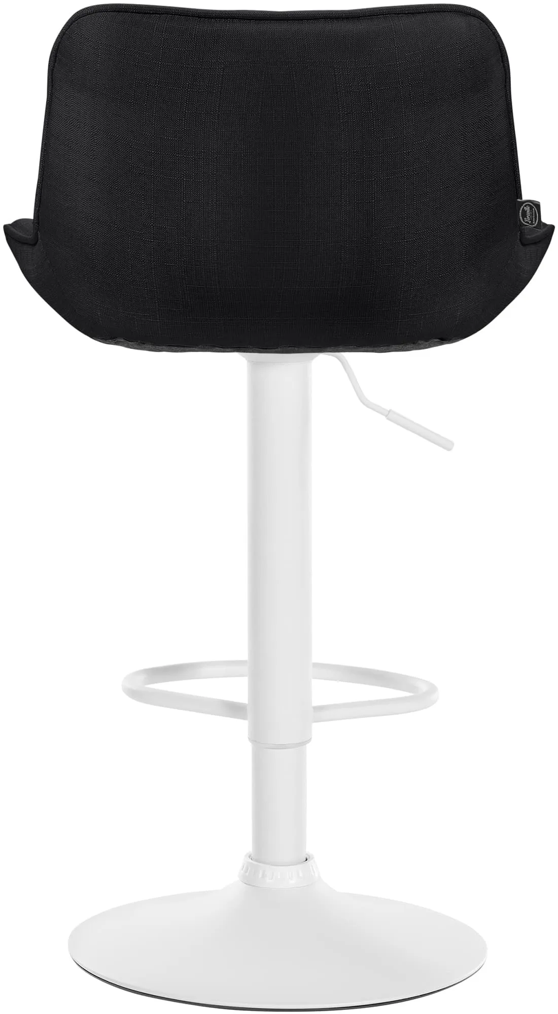 Barhocker Vonore Stoff 85-106x49x51 cm schwarz