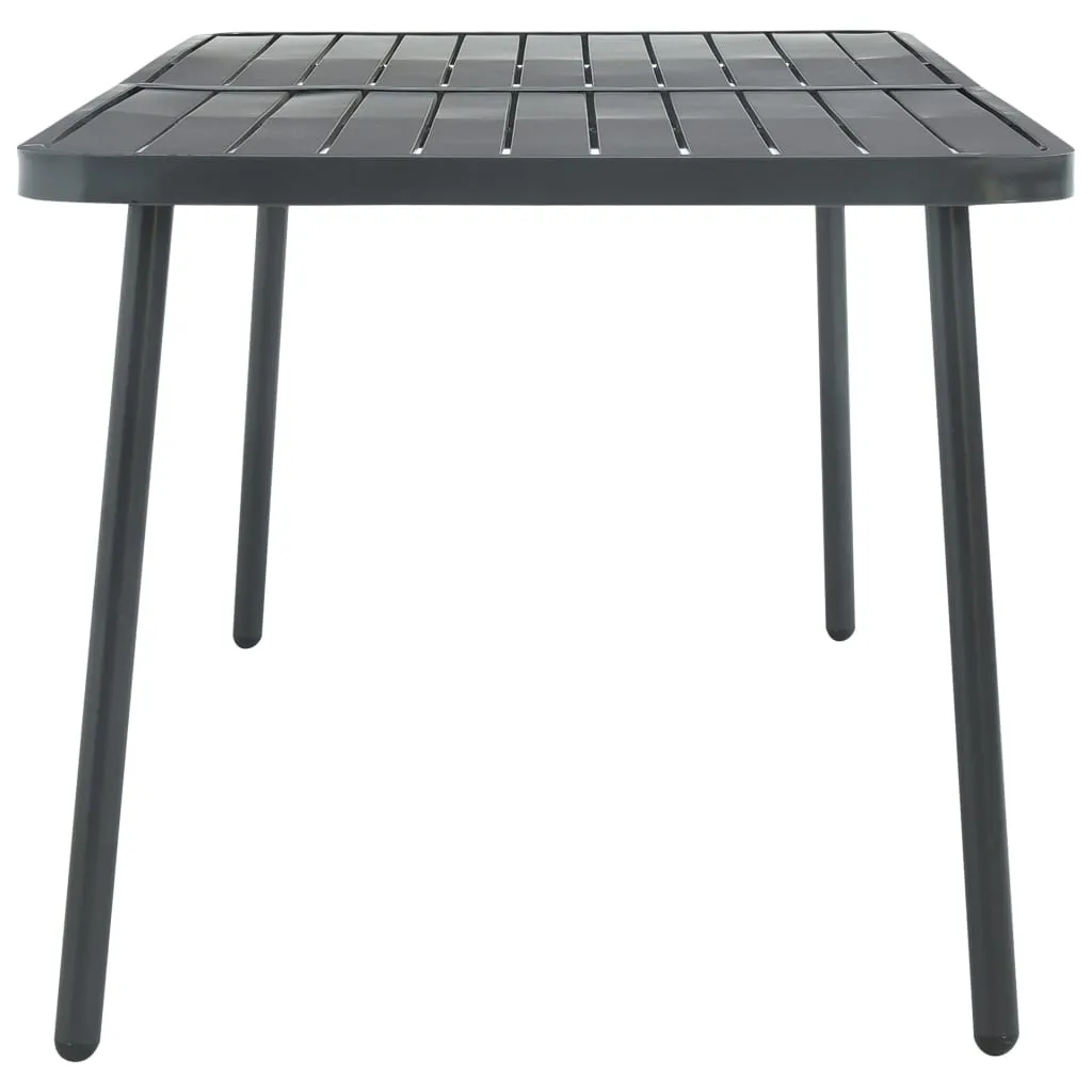 Gartentisch Dunkelgrau 180x83x72 cm Stahl