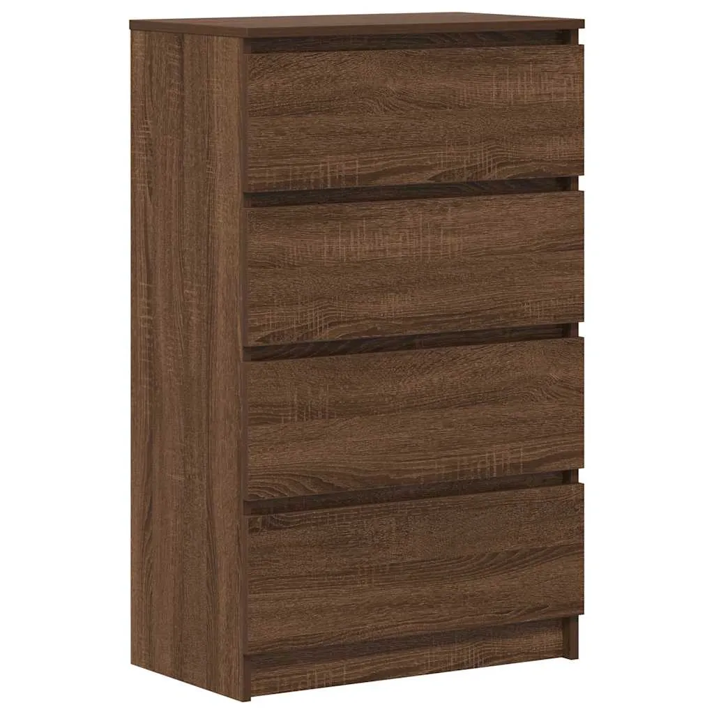 Sideboard Braun Eichen-Optik 60x35x98,5 cm Holzwerkstoff