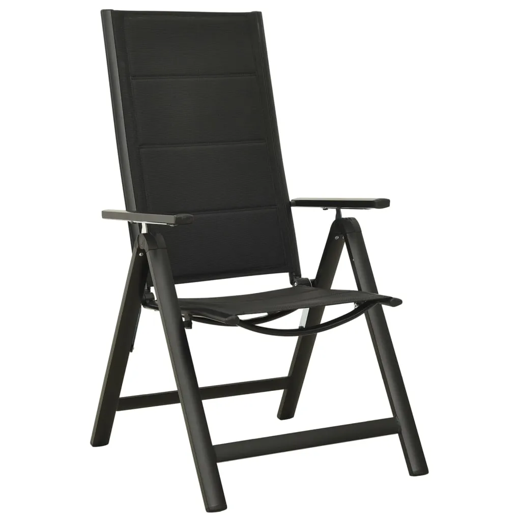 Klappbare Gartenstühle Schwarz 56 x 65-110 x 76-109 cm