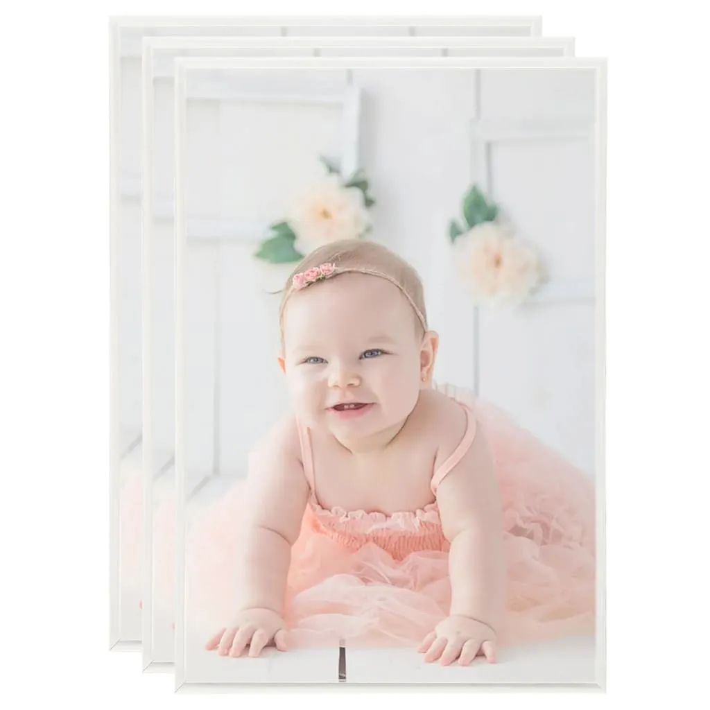 3er Set silberne Fotorahmen 21 x 29,7 cm