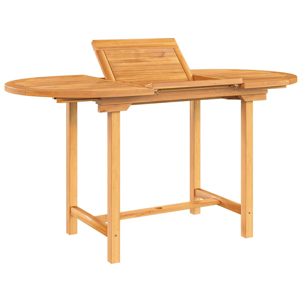 Gartentisch Ausziehbar 110-160x80x75 cm Massivholz Teak