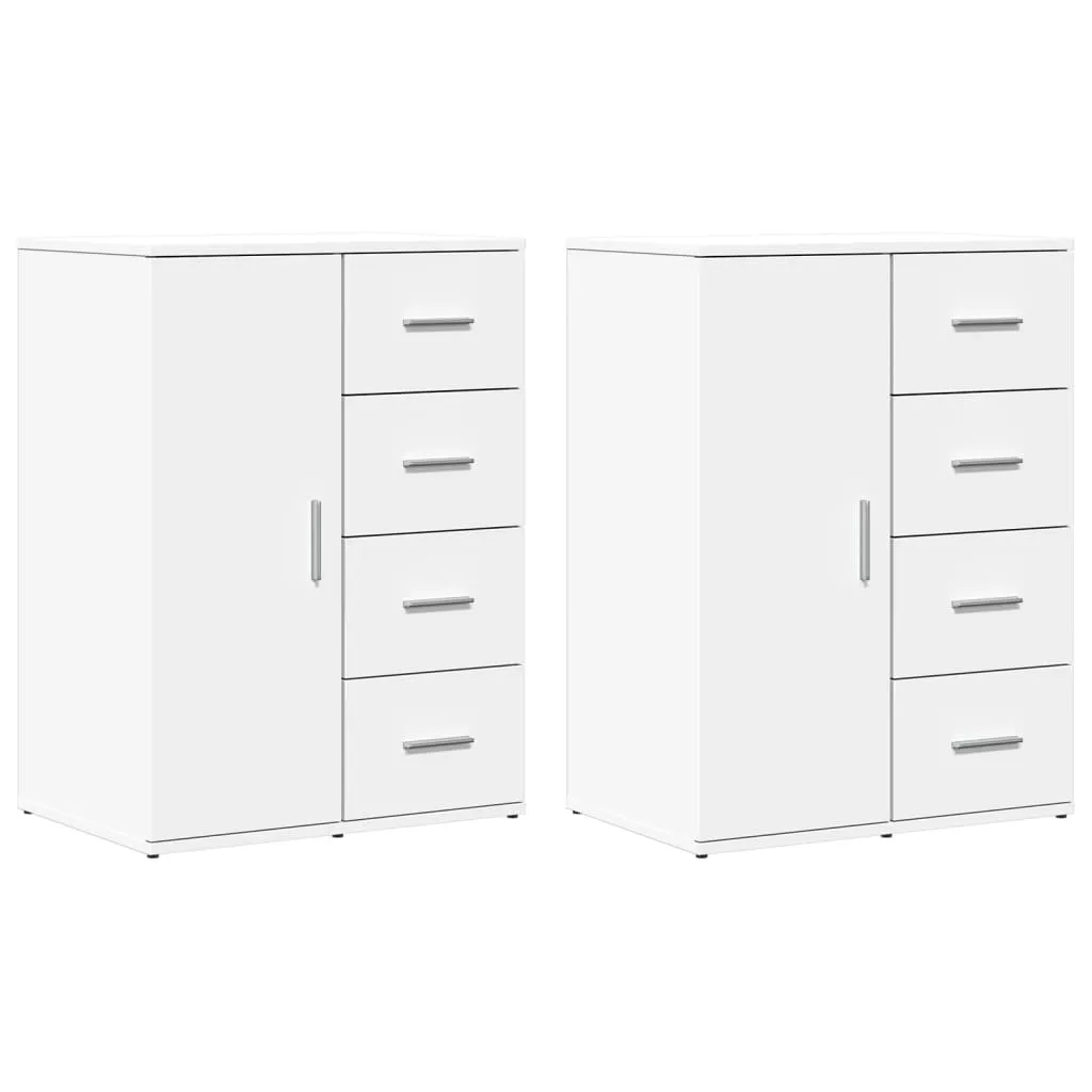 Weißes Sideboard aus Holzwerkstoff 59 x 39 x 80 cm