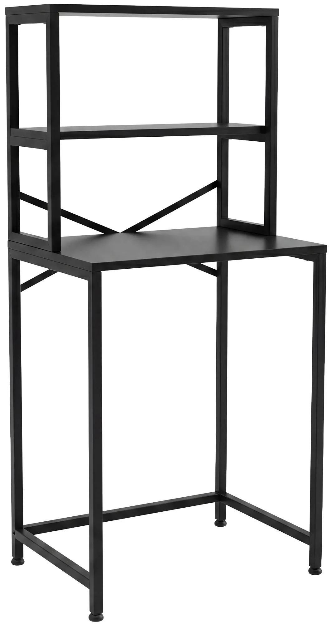 Waschmaschinenregal Torbay 68x50x155 cm schwarz
