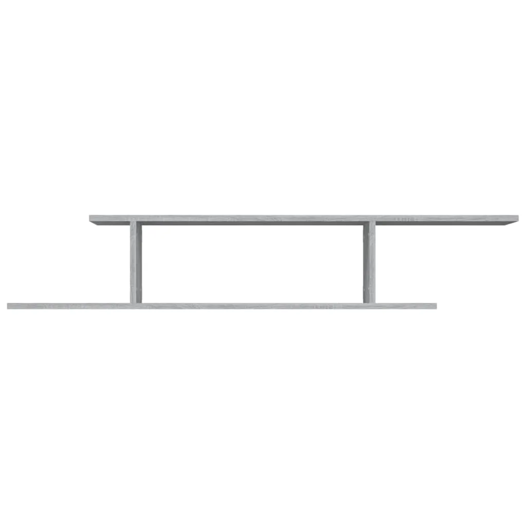 TV-Wandregal Holzwerkstoff 125x18x23 cm Grau Sonoma