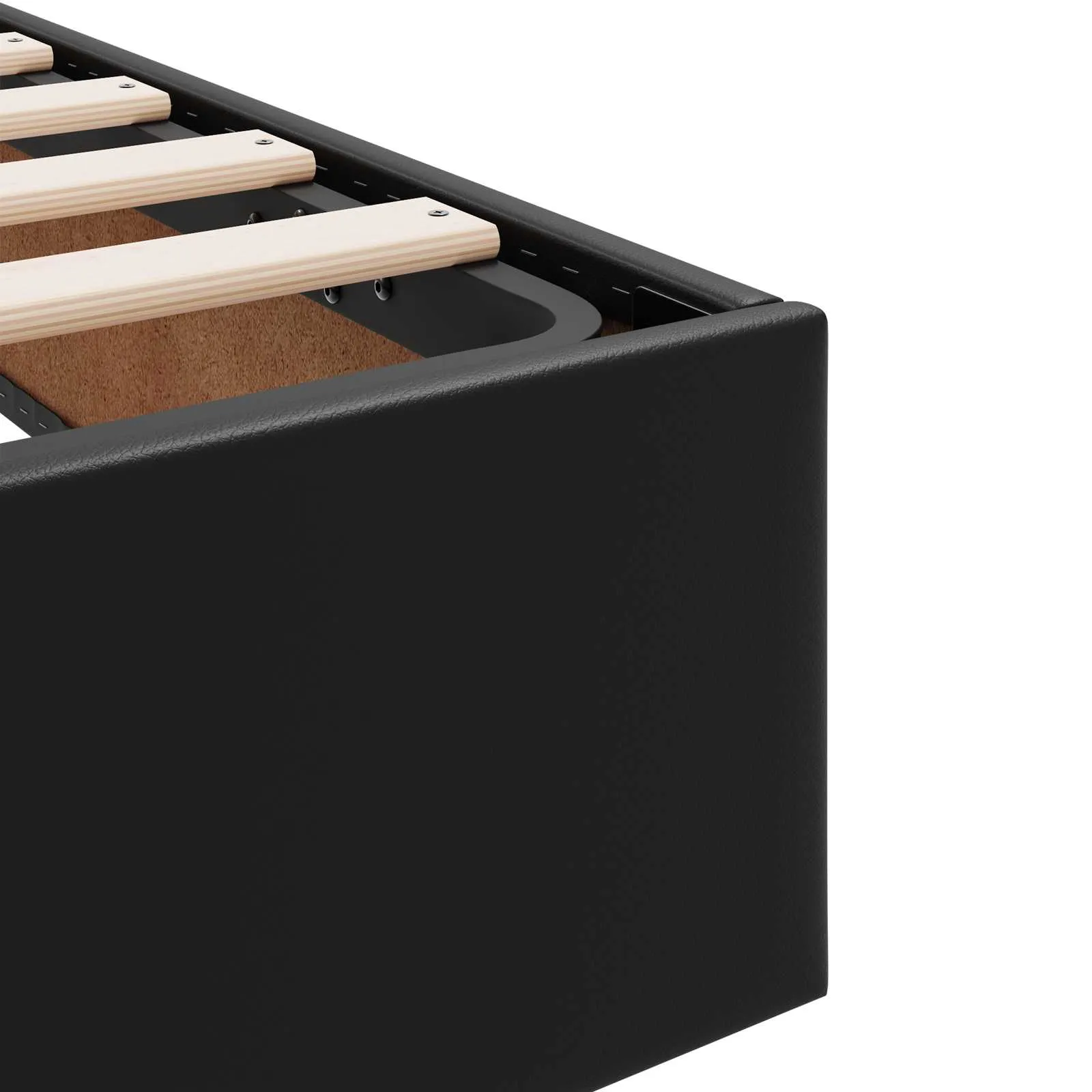 Ottoman Bettgestell 203 x 180 x 23,5 cm Schwarz