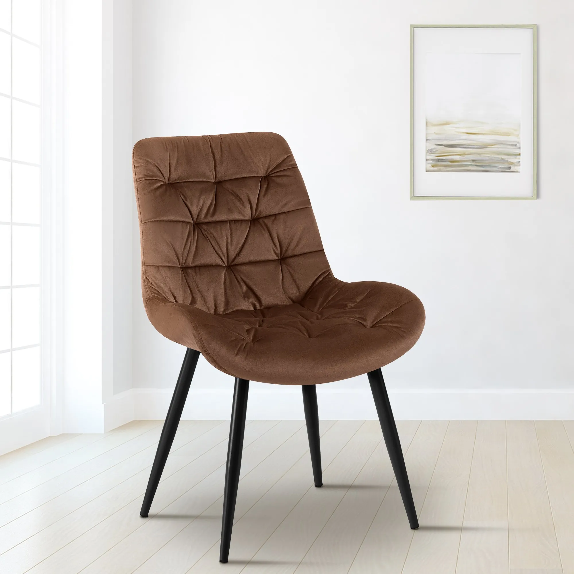 Esszimmerstuhl Rossford 63x56x85 cm Braun
