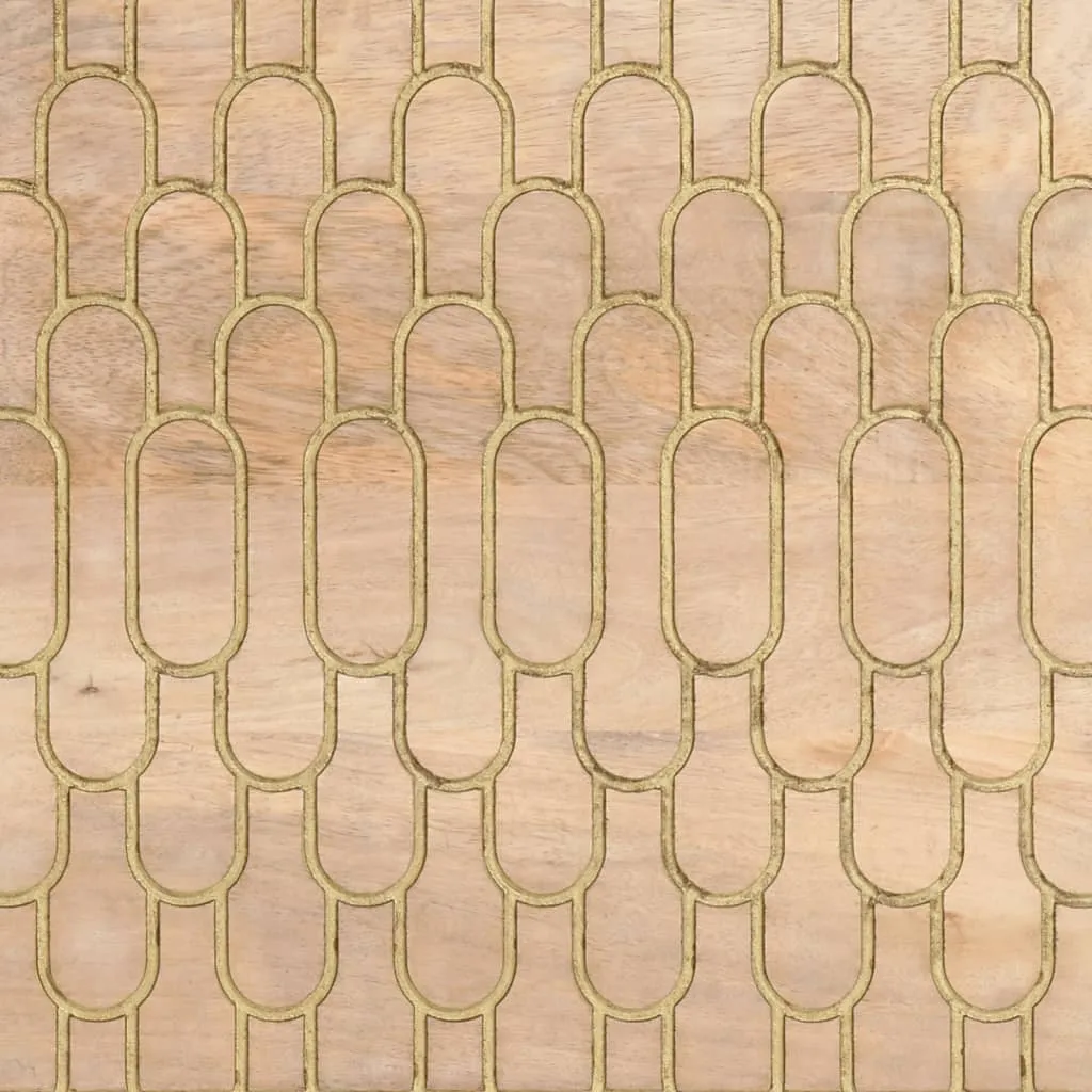 Stilvoller Couchtisch aus Vollholz 80 x 54 x 40 cm