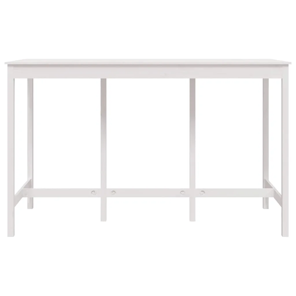 Holztisch Weiß 180 x 80 x 110 cm aus massivem Kiefernholz